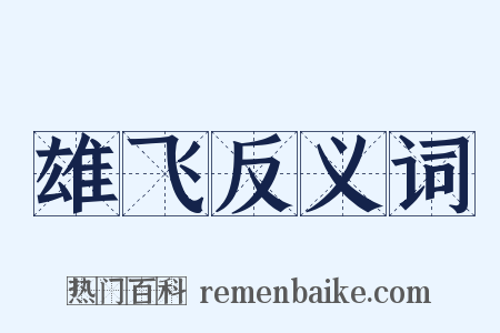 雄飞反义词是什么意思的图片